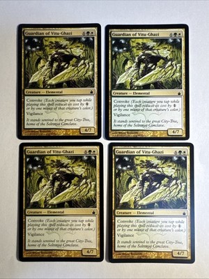 4x Mtg Ravnica City Of Guilds Guardian Of Vitu-Ghazi NM Magic The Gathering