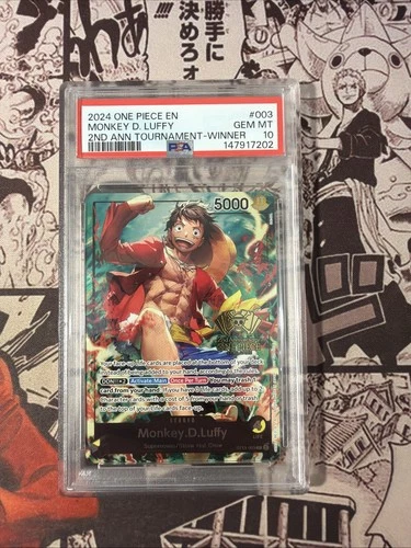 PSA 10 Monkey.D.Luffy (2nd Anniversary Tournament Winner) ST13-003 Promo