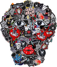 Embroidered Patches Iron-on Appliques: 30pcs Assorted Cool Punk Embroidery Sew-o