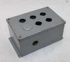 Hoffman 6 Slot Pushbutton Enclosure with Terminal Blocks and 1 Side Hole