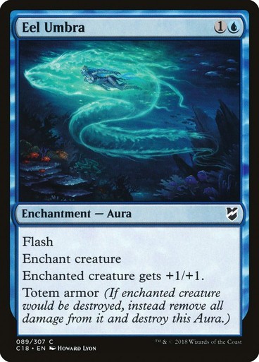 NM Eel Umbra, MTG, Commander 2018, Magic the Gathering, 89