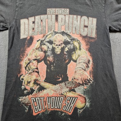 Five Finger Death Punch Got Your Six T-Shirt Band Tee Rock Metal Y2K Size S/M