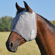Cashel Crusader Fly Mask Horse Standard Without Ears 70 UV Sun Protection Gray