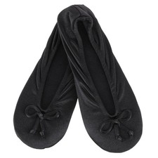 Isotoner Women's Satin Classic Ballerina Slippers