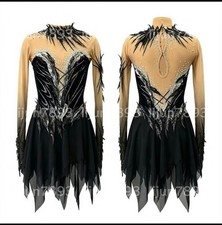 Figure Skating Dress Ice Skating Dress black dyeing Competition Skating dress