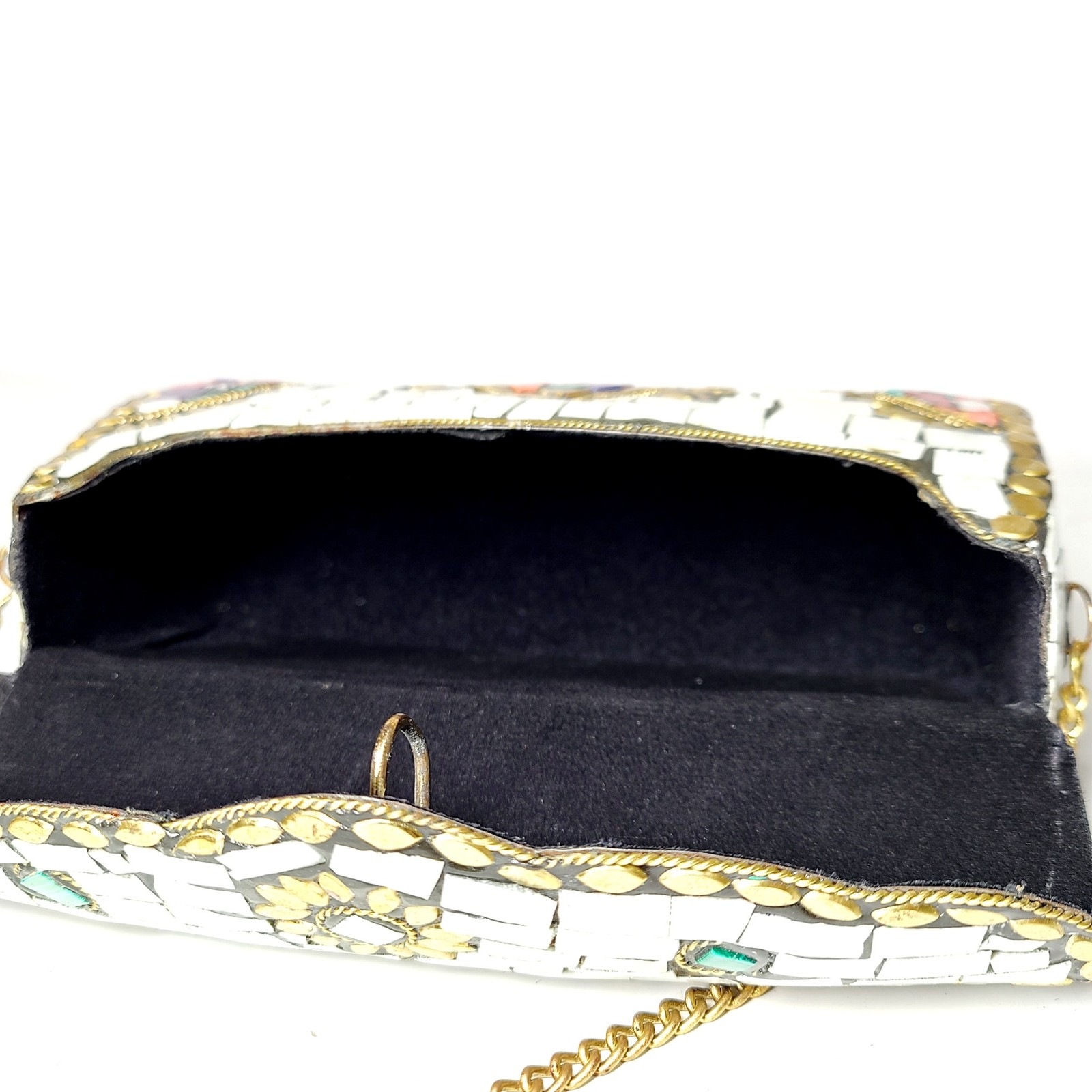 Equal Hands Multi-colored Stone Purse Handbag wit… - image 7