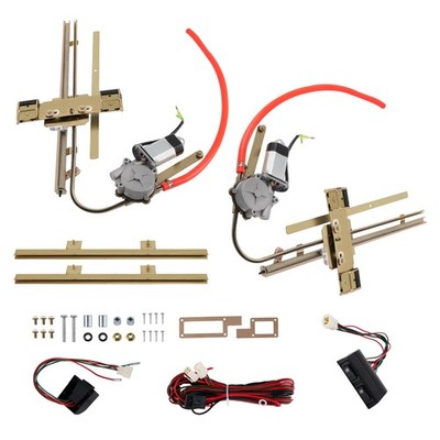 Universal Flat Glass Power Window System for Custom Street Rods