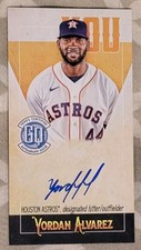 2021 Topps Gypsy Queen Jordan Alvarez Captain’s Mini # 6/50 Auto On Card Astros