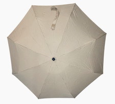ShedRain Compact Umbrella Travel Mini Collapsible Beige Neutral Vintage Heritage