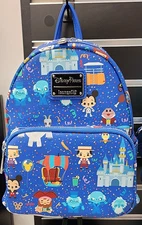 LOUNGEFLY BAG MINI BACKPACK DISNEY PARKS CHIBI ICON CHARACTER - New With Tags