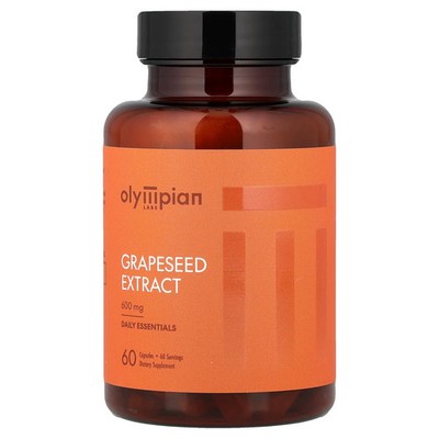 2 X Olympian Labs, Grapeseed Extract, 600 mg, 60 Capsules
