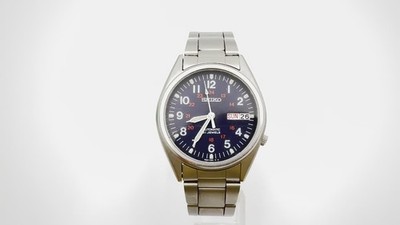 Seiko 5 7S26-3060 Automatic Navy Dial Day-Date 21J Men's Watch