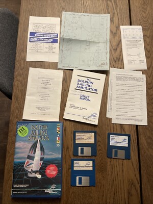 *VTG* Dolphin Sailing Simulator PC Game by Dolphin Marine Systems IBM III 1988