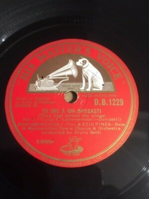 1928 78 BENIAMINO GIGLI TU CHE A DIO SPIEGASTI GIUSTO CIELO I RISPONDETE DB1229
