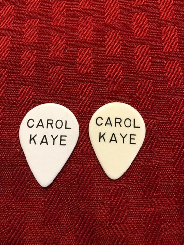 Vintage Carol Kaye Guitar Pick White/Black Very Unusual Please Look at Photos