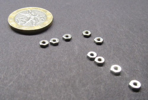 Machine Screw Hex Nut, Zinc Plated Steel, RH, 1-72 Threads, 400 Pcs - Picture 12 of 12