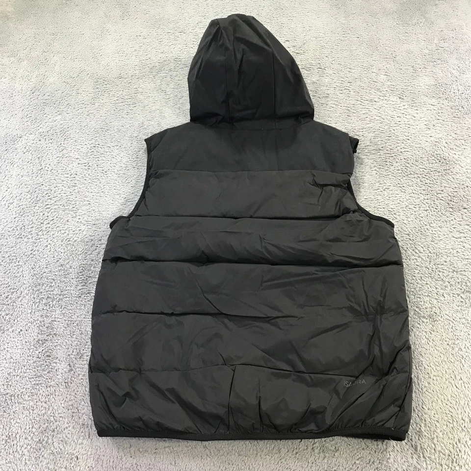 Isaora Chaqueta Para Hombres Pequeño Chaleco Lech Cremallera Completa Sudadera con Capucha Abrigo Negro Informal Adulto 4133 Foto 4 de 4