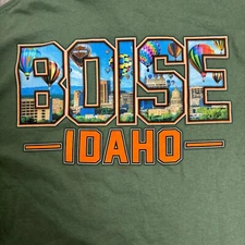 Harley Davidson Mens Medium Green High Desert Boise Idaho SS Shirt