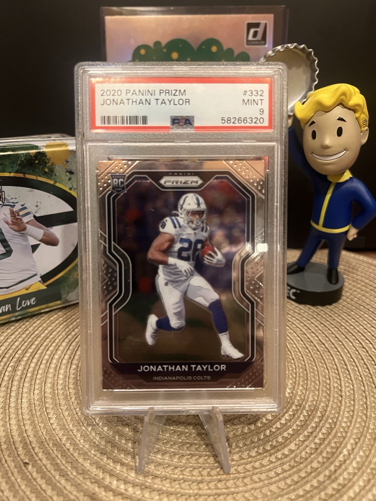 2020 Panini Prizm Jonathan Taylor Prizm Rookie RC #332 PSA 9 Colts