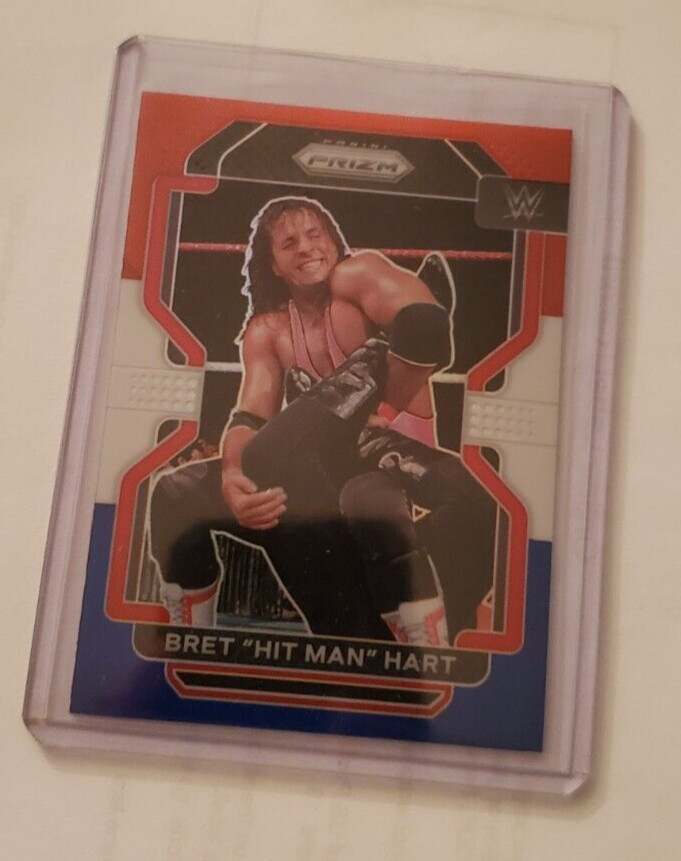 2022 Panini Prizm WWE Red White Blue Prizm #198 Bret Hart AEW NXT