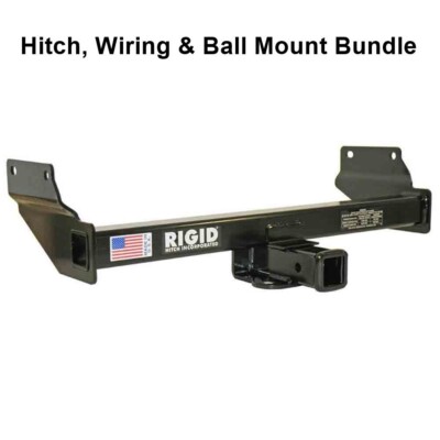 Rigid Hitch (R3-0129-1KBW) Class III 2 Inch Receiver Trailer Hitch Bundle