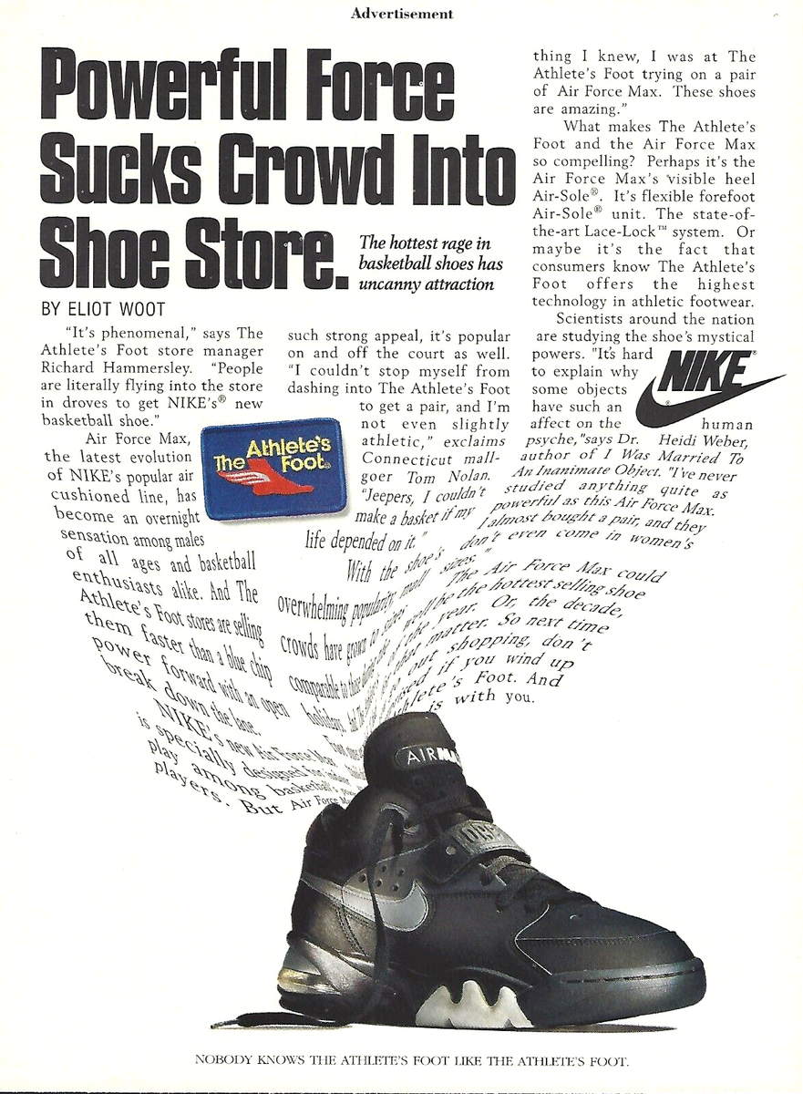 nike air max athlete's foot