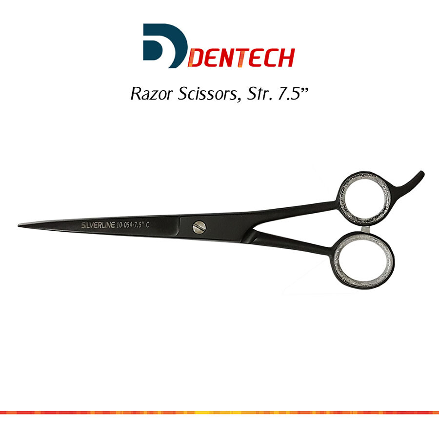 7.5" Straight & Curved Pro Dog Pet Grooming Barber Hair Dressing Salon