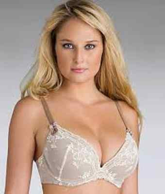 NWT $42 Parisa Florence Push Up Plunge Bra US Sizes D thru H # 1037 Brown Sugar 