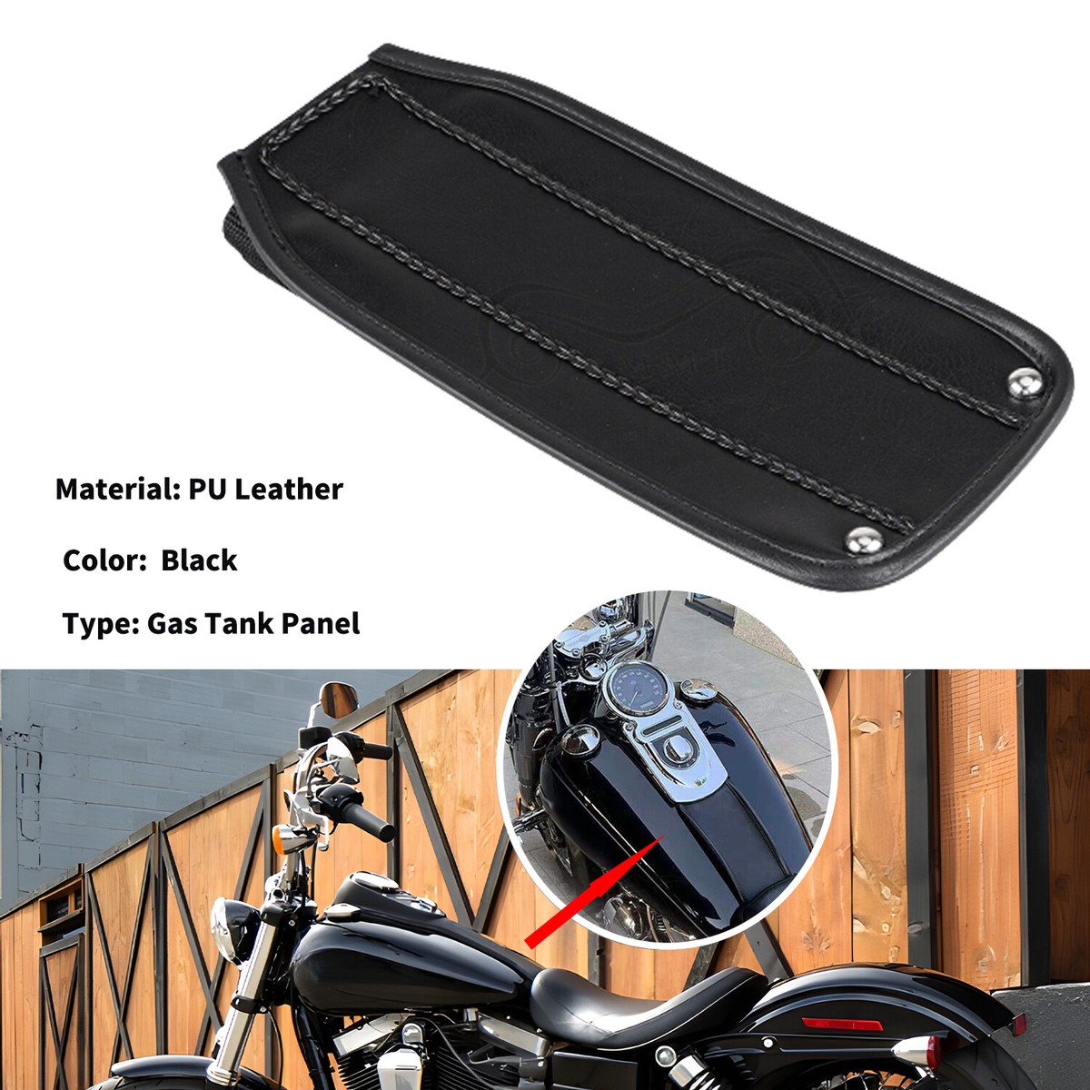 Black Gas Tank Bib Panel Cover For Harley Electra Wide Glide FXWG