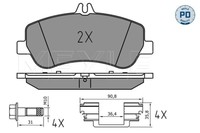 BremsbelÄGe DB P. X204 GLK 4-MATIC 08-16