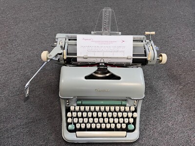 1963 Grey Olympia SG-1 REFURBISHED- Cyrllic typeface Mint condition + NEW platen