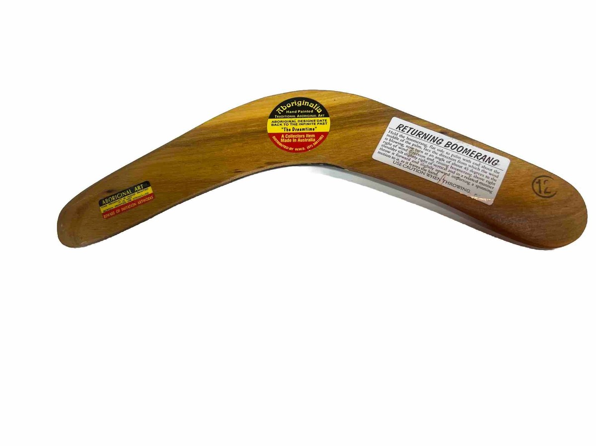 Collectible Aboriginal Art Wood Boomerang From Australia! Original