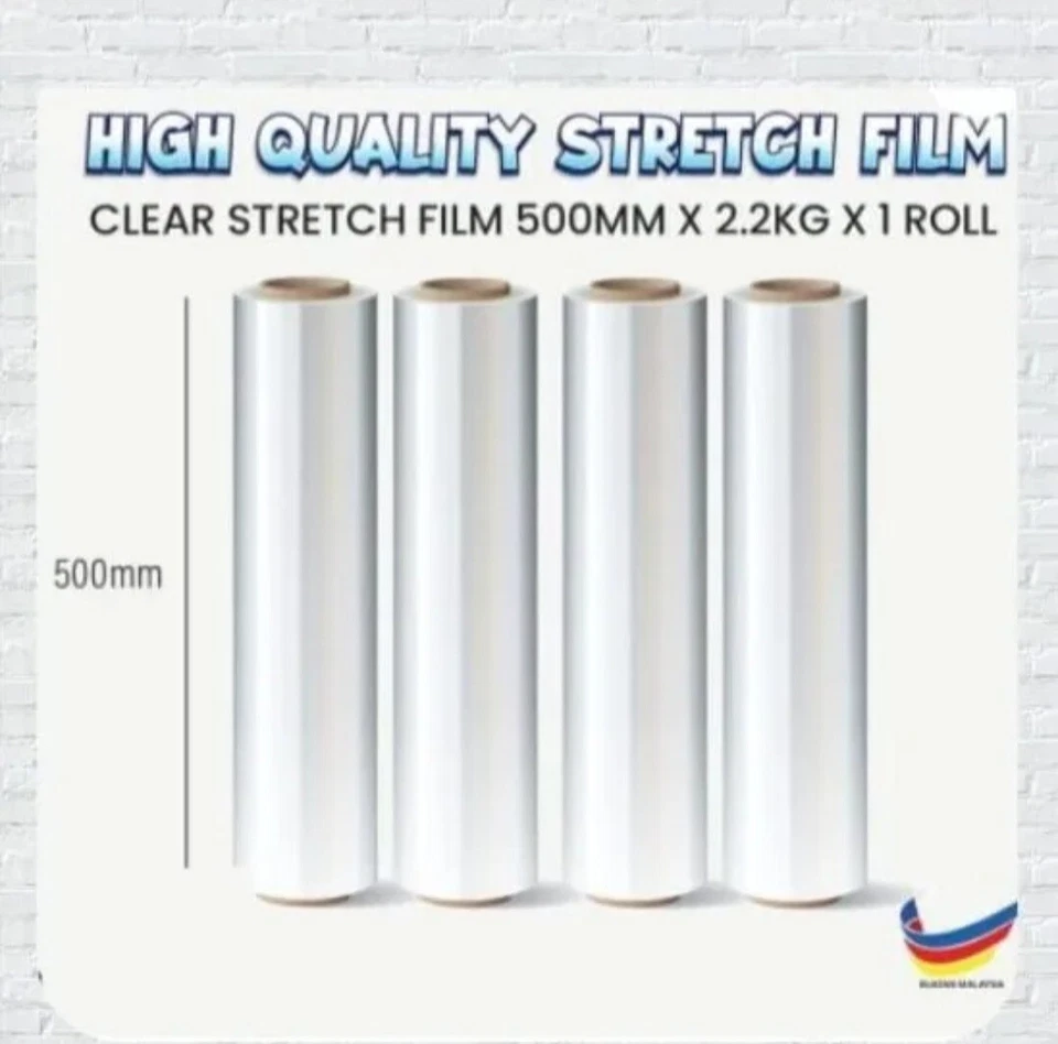 High Quality Clear Stretch Film ( 500MM X 2.2 Kg X 1 Roll ) - Image 3 of 4