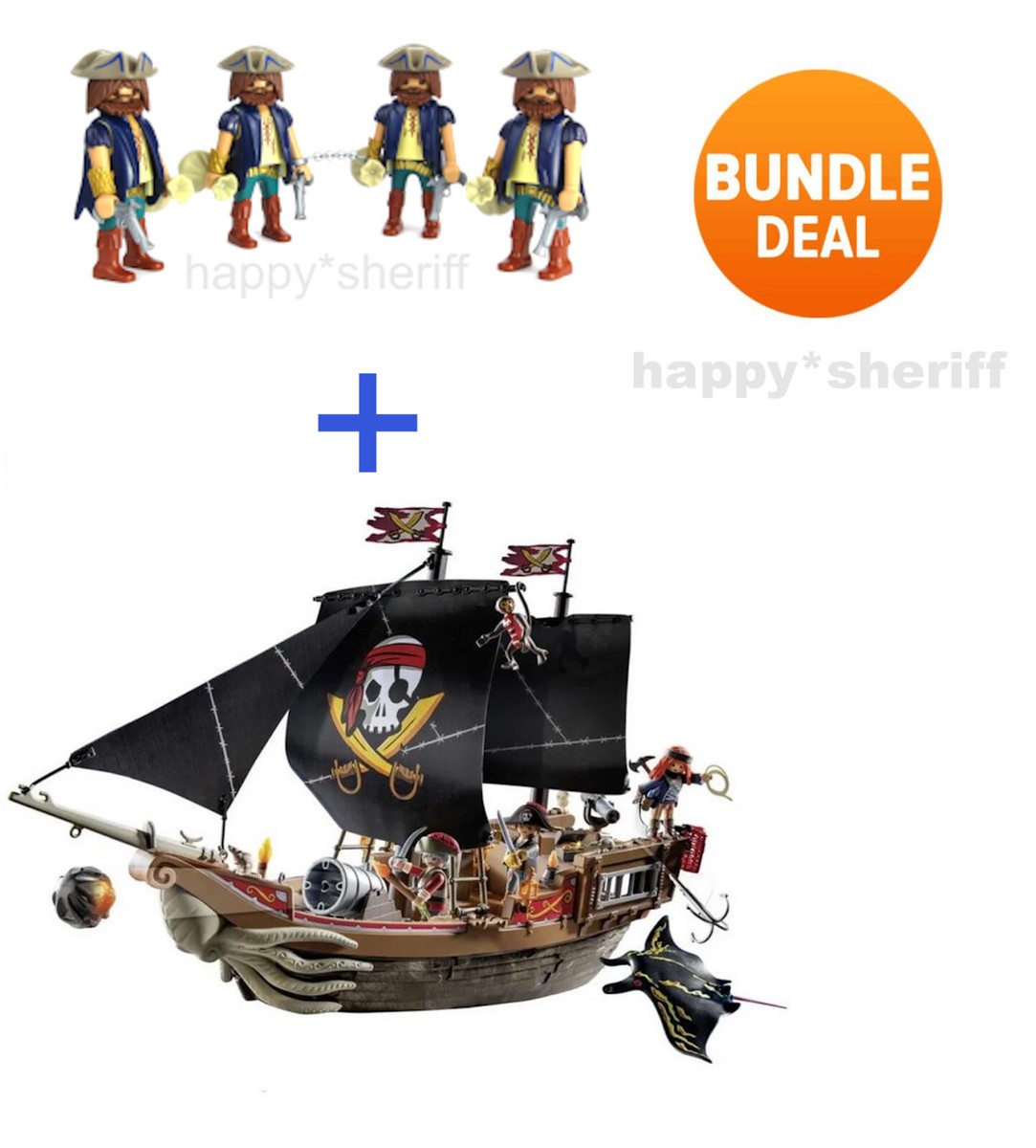 Playmobil Set 71530 Pirates Flagship with Pirates and x