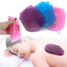 Soft Silicone Body Anti Cellulite Massage Glove Scrub Bath Shower Brush Tool UK