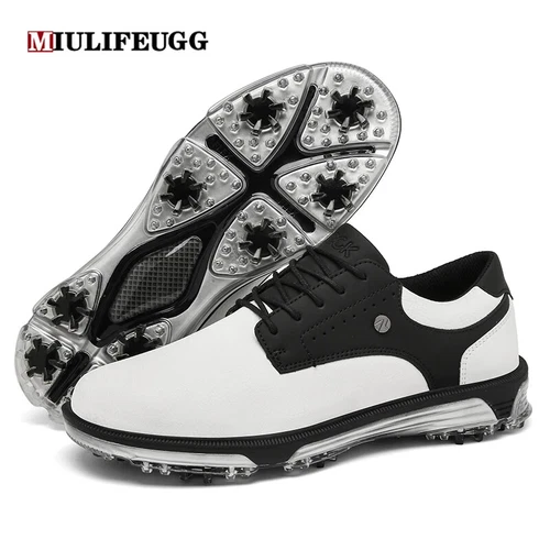 Herren Wasserdicht Golfschuhe Golf Sport Turnschuhe Outdoor Wandern Schuhe Schwarz - Bild 7 von 28