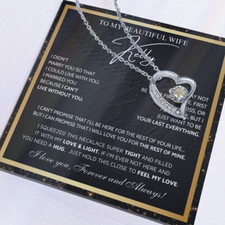 To My Beautiful Wife Necklace From Husband, Jewelry For Women, Birthday Gifts
