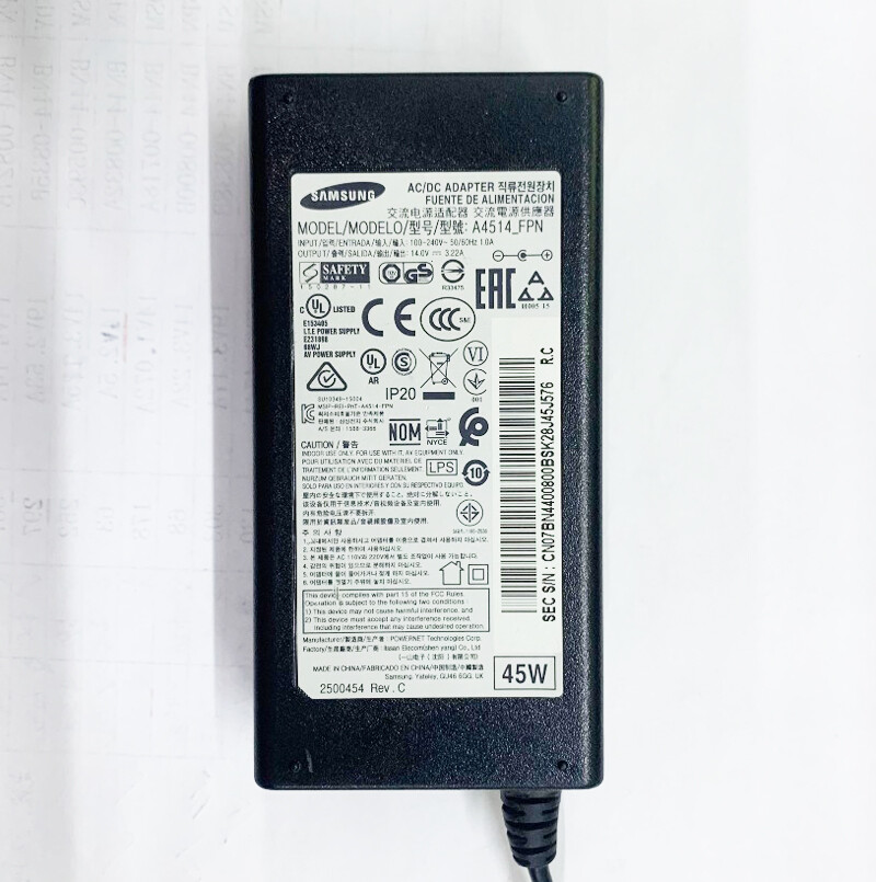 Genuine Samsung 14V 3.22A 45W Monitor TV AC/DC Adapter Power Supply ...