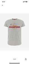 Liverpool FC 19/20 Premier Champion T Shirt Mens Size:M  Grey  New With Tag 