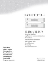 Bedienungsanleitung-Operating Istruzioni per Rotel RB-1562, RB-1572