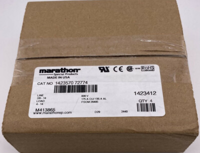 PACK OF 4 MARATHON 1423570 POWER DISTRUBUTION BLOCK 3 POLE 600V 175A