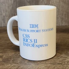Coffee Mug IBM Computer DSS CSS RICSII INFOExpress Dealer Support Systems VTG
