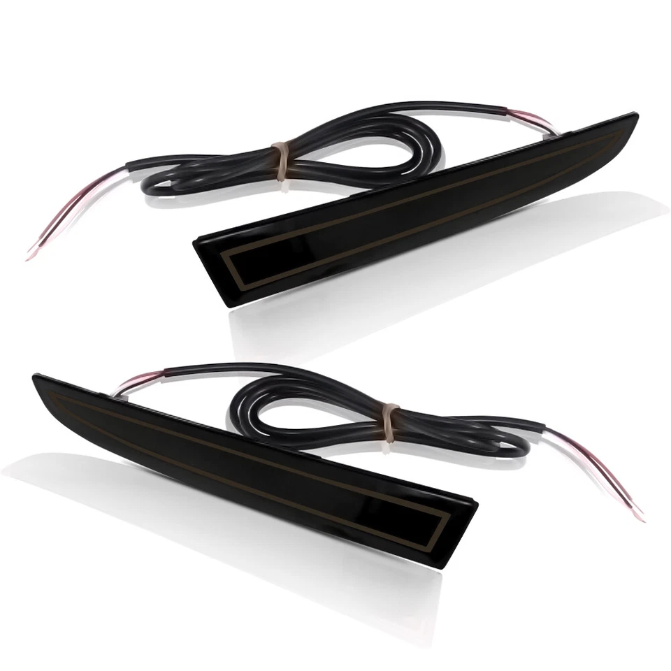 Reflector de parachoques trasero ahumado 3D rojo LED lámpara de freno trasero para Pontiac G8 2008 2009 Foto 3 de 4