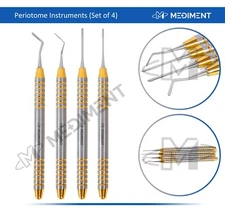 Set Of 4 Dental Periotome Scaler PDL Periodontal Ligament Atraumatic Extraction