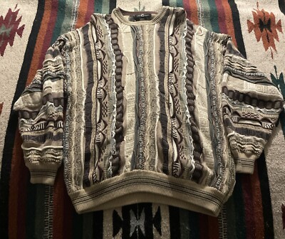 Vintage 90s Cotton Traders Sweater Crew Neck Coogi Style Biggie