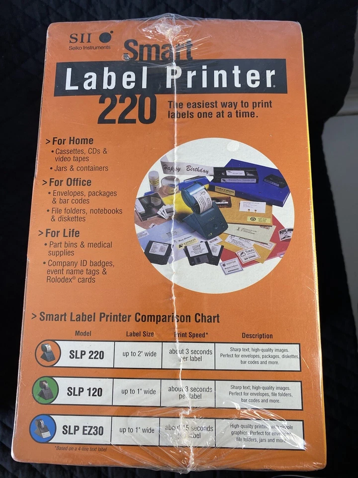 NEW Vintage SEIKO Instruments SII SMART THERMAL LABEL PRINTER SLP-220 SEALED - Image 4 of 4