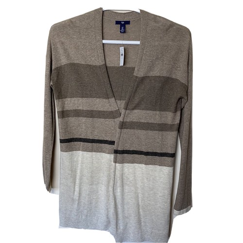 Sleeve Striped Sweater Wrap 