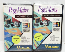 PageMaker Version 5.0 VHS Video Training 3.5" Floppy Disc Microsoft Windows New