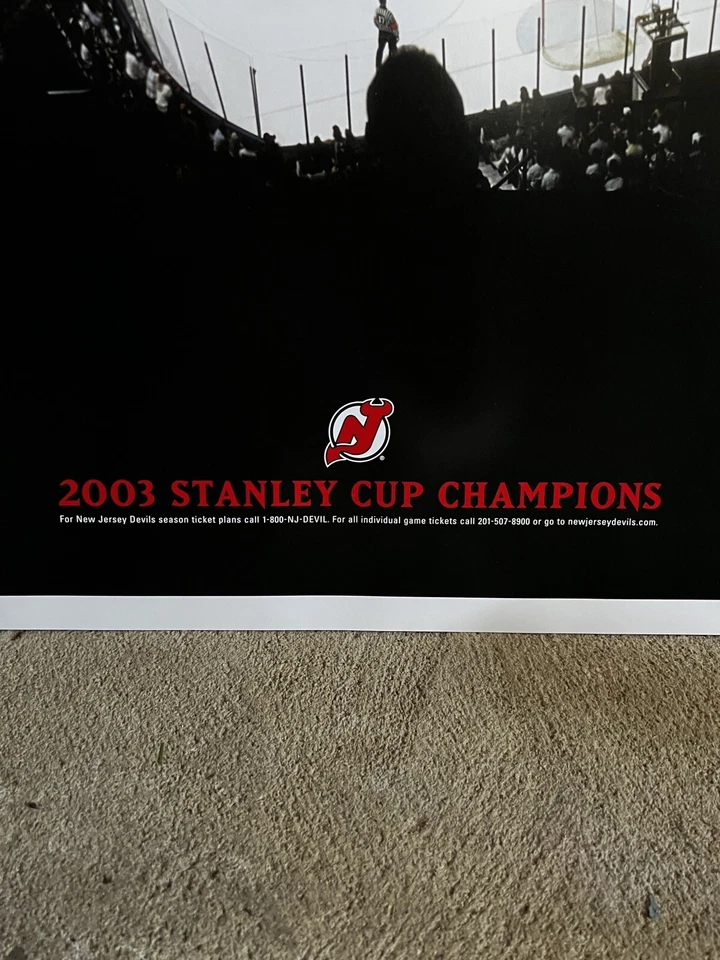 Póster de entradas de temporada de la Copa Stanley 2003 New Jersey Devils puede hacer oferta a granel Foto 2 de 2