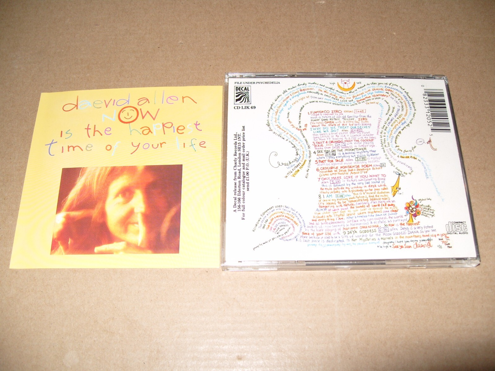 Daevid Allen – Now Is The Happiest Time Of Your Life 1990 CD + INLAYS EX+